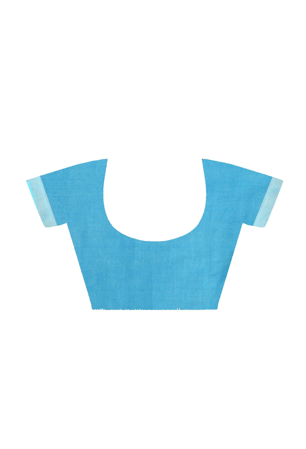 Moeza Sky Blue Bhagalpuri Handloom Silk Linen Saree with Blouse Piece