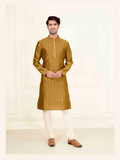 Joban Fashion Musturd Jacquard Kurta Pyjama
