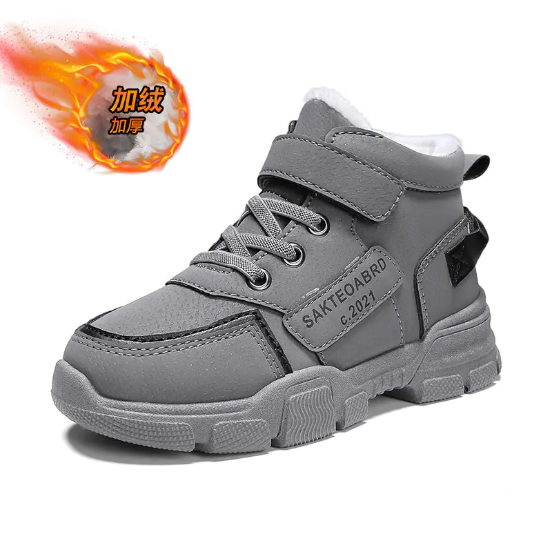 Boys' Cotton Winter Boots - Thick Warm Casual Shoes