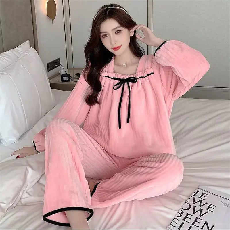 Winter Full-Sleeved Pajama Set for Home Wear