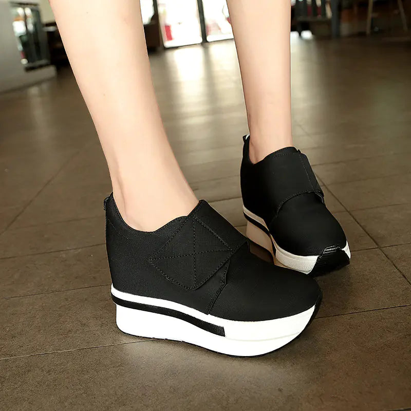 Korean Style Thick Sole Platform Shoes with Height Increase