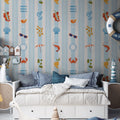 Mabilia wallpaper by Danielle Chandler Design installed on an interior wall