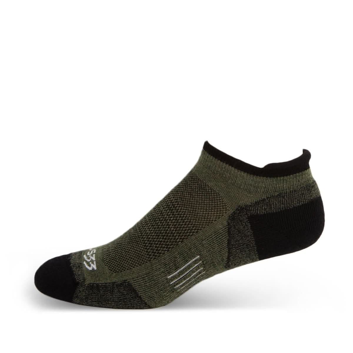 Microweight Cushion No Show Tab Wool Socks for Performance - side view