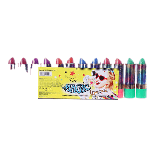 Retro floral Magic Lipstick that changes to a custom pink shade based on body temperature