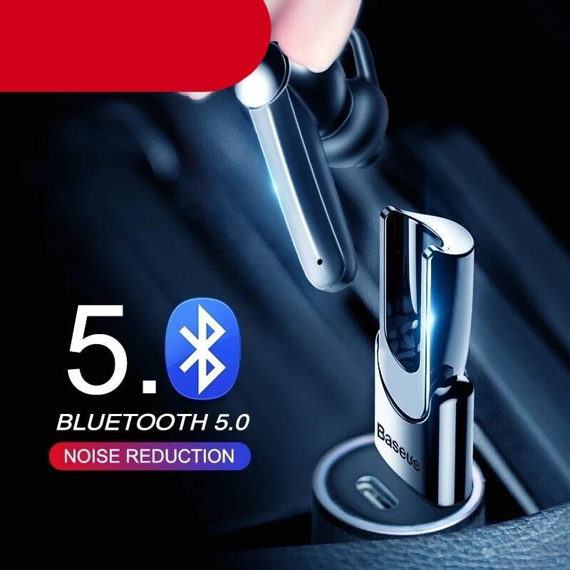 Magnetic charging wireless Bluetooth headset with noise-canceling microphone