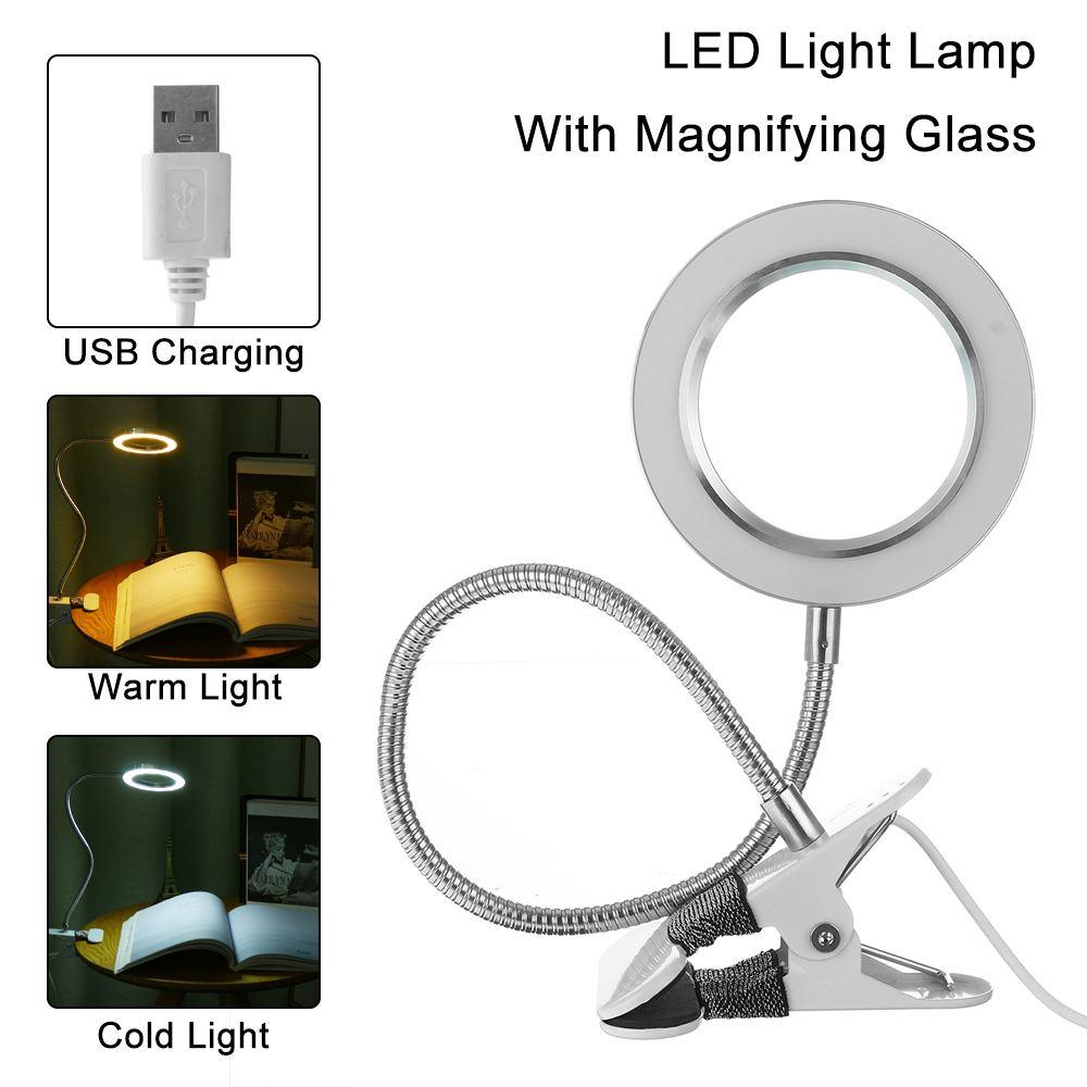 Dimmable LED Clip-on Desk Lamp with 3 Color Modes for Reading