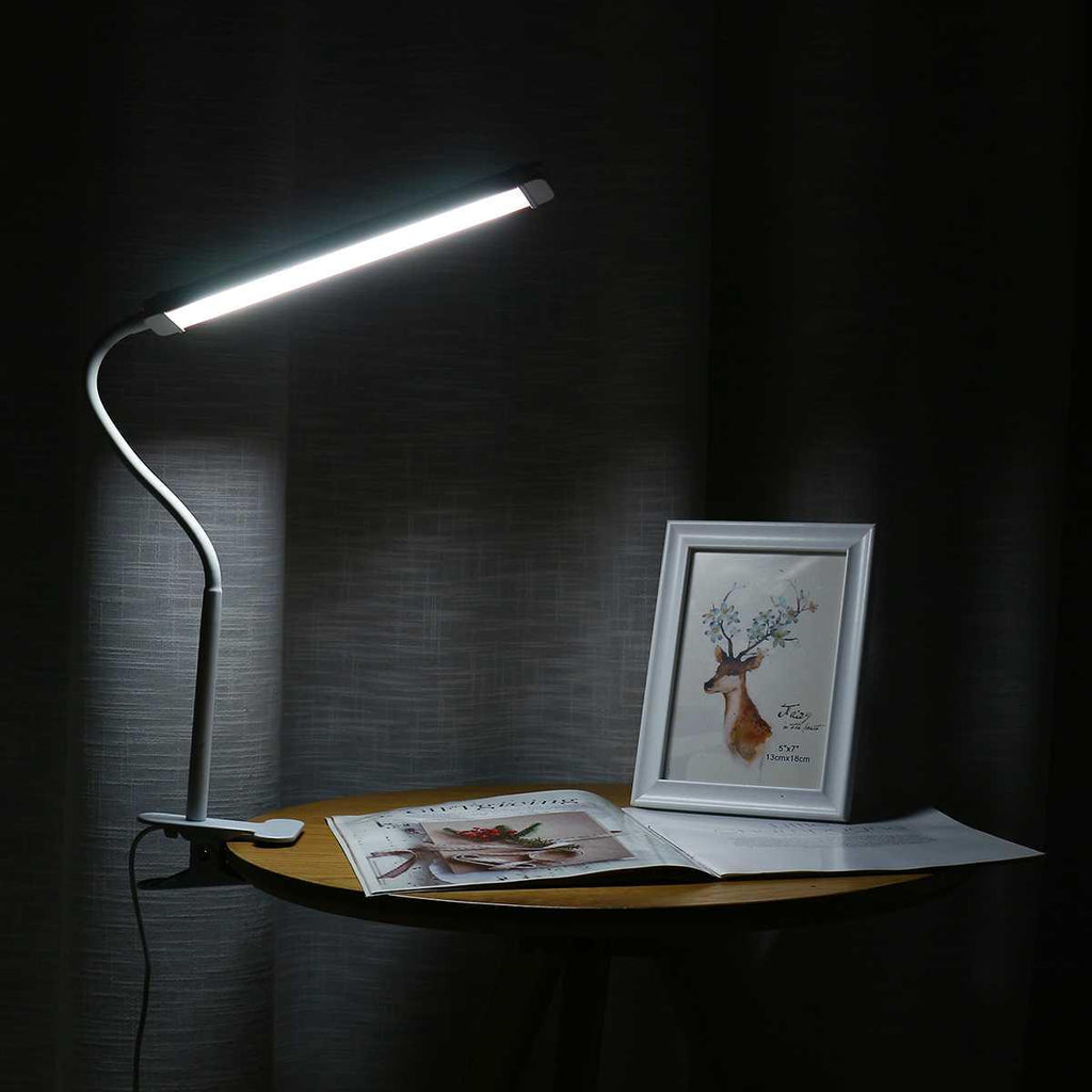 Dimmable LED Clip-on Desk Lamp with 3 Color Modes for Reading