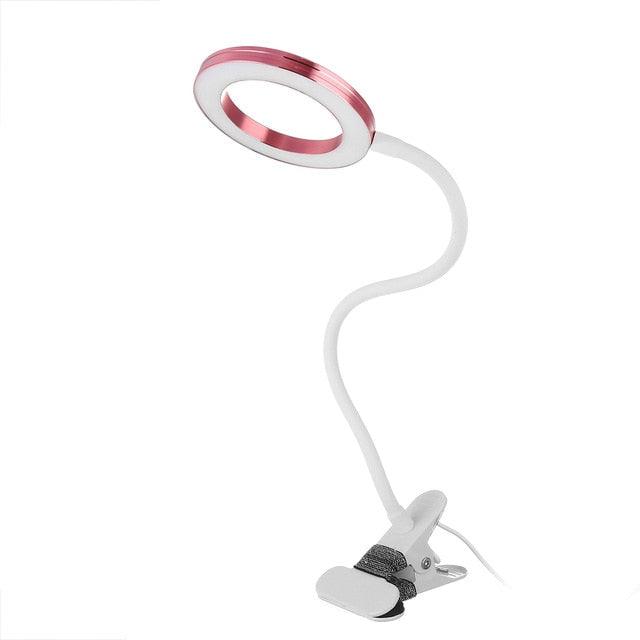 Dimmable LED Clip-on Desk Lamp with 3 Color Modes for Reading