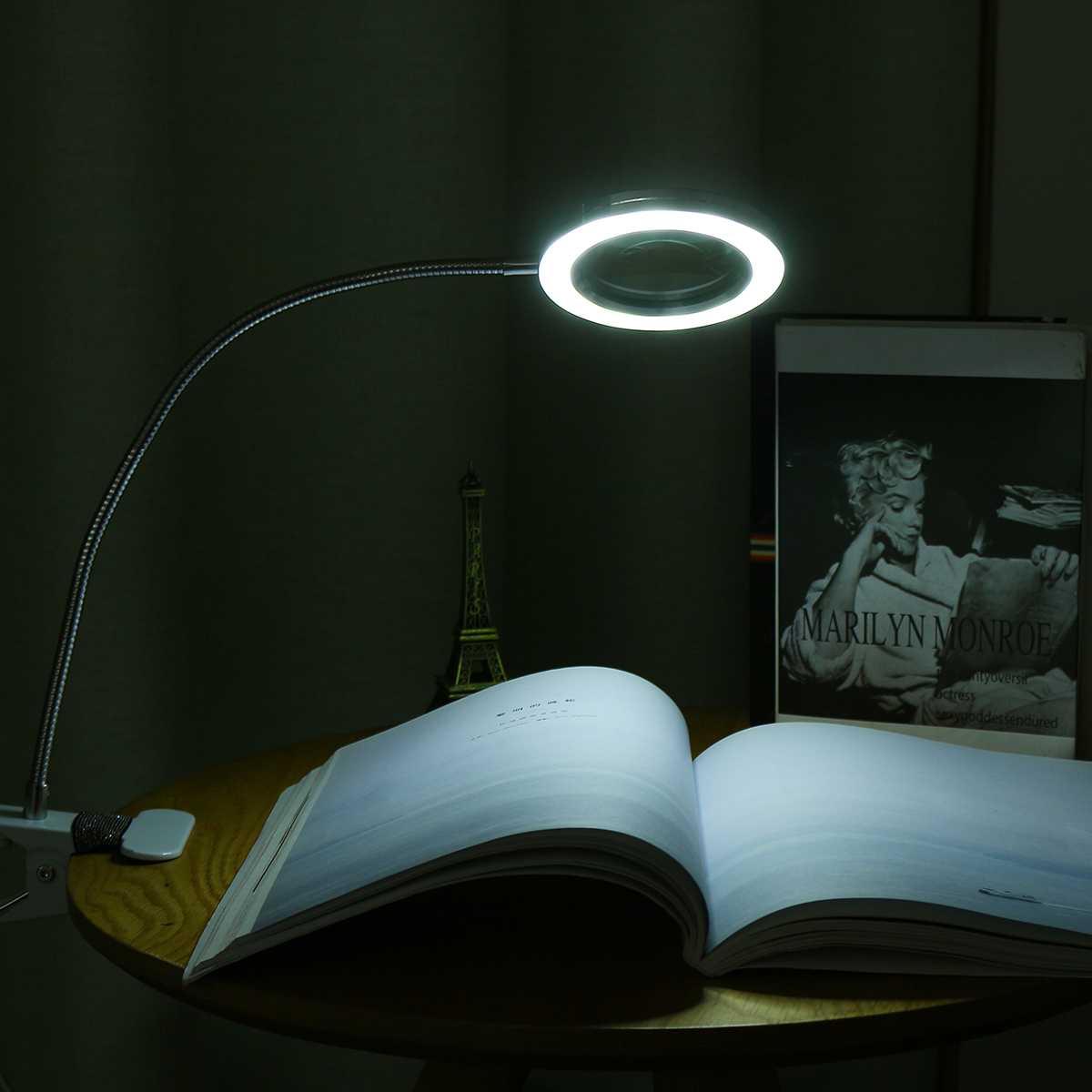 Dimmable LED Clip-on Desk Lamp with 3 Color Modes for Reading