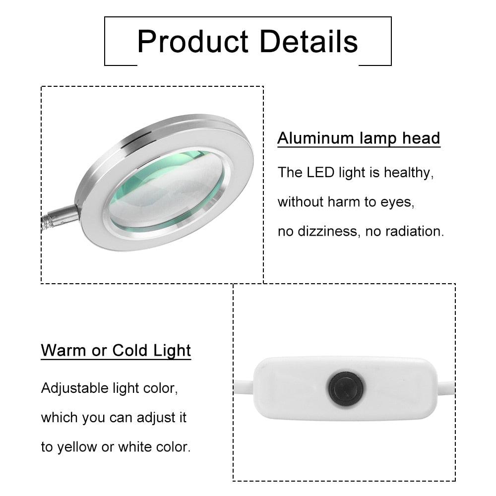 Dimmable LED Clip-on Desk Lamp with 3 Color Modes for Reading