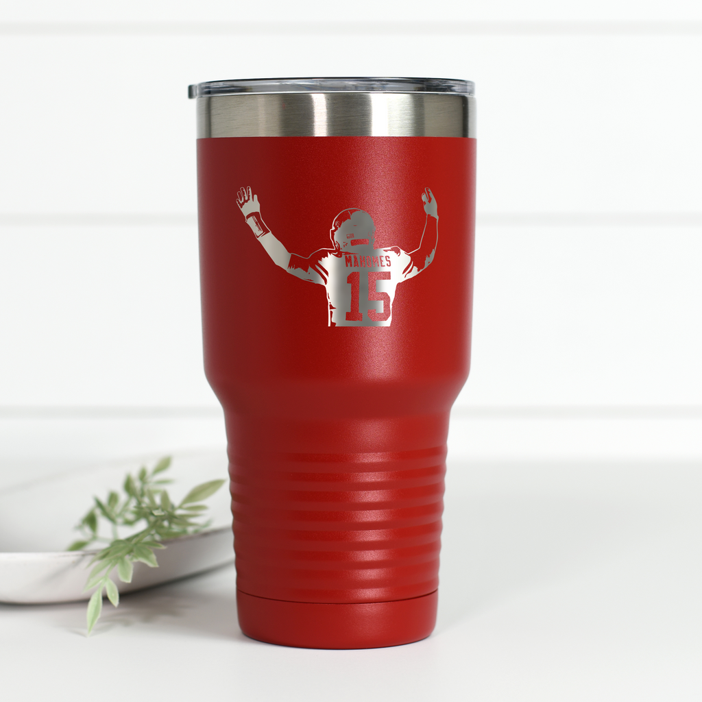 Mahomes Touchdown 30 oz Engraved Tumbler