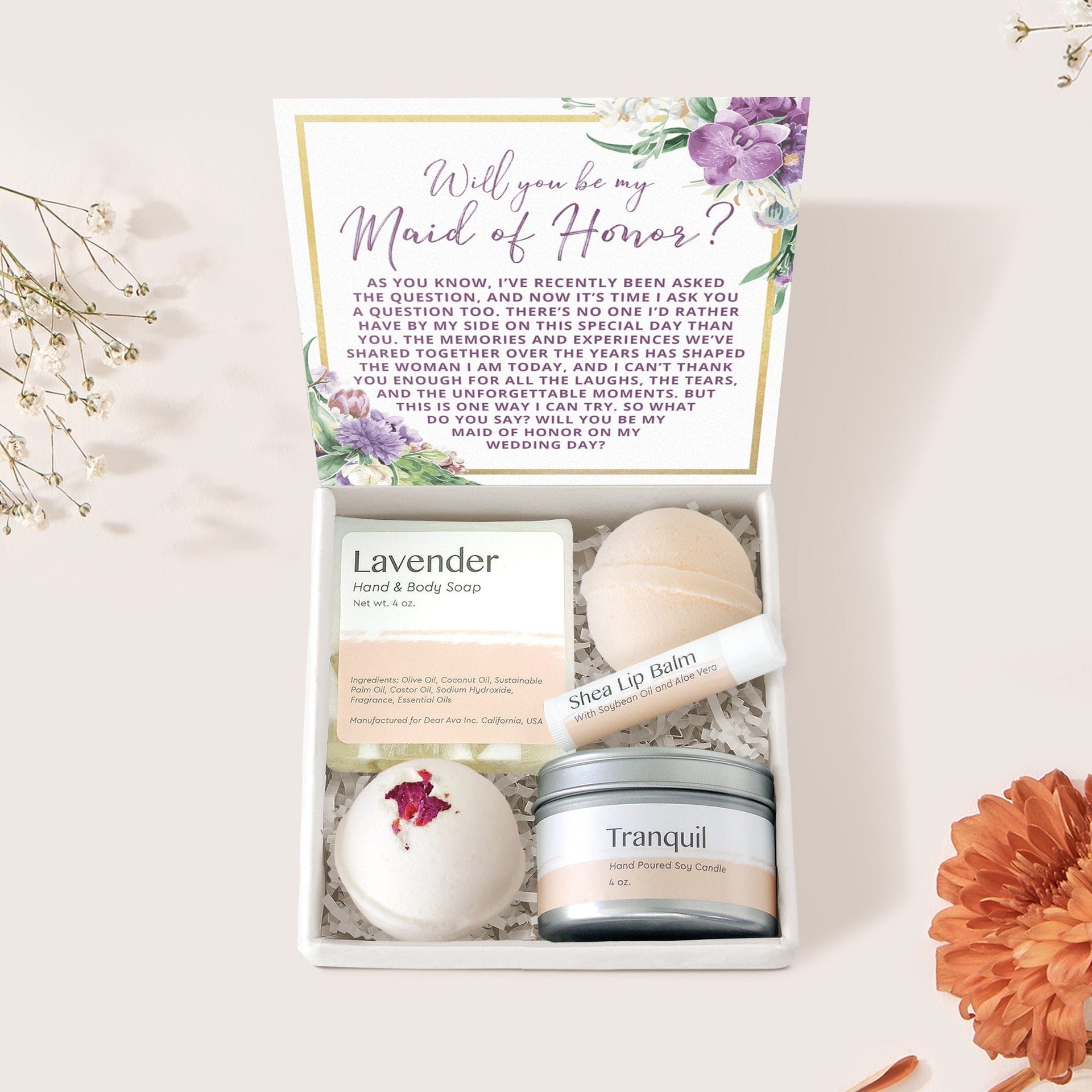 Maid of Honor Spa Gift Box