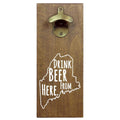 Maine Drink Beer From Here Cap Catching Magnetic Bottle Opener