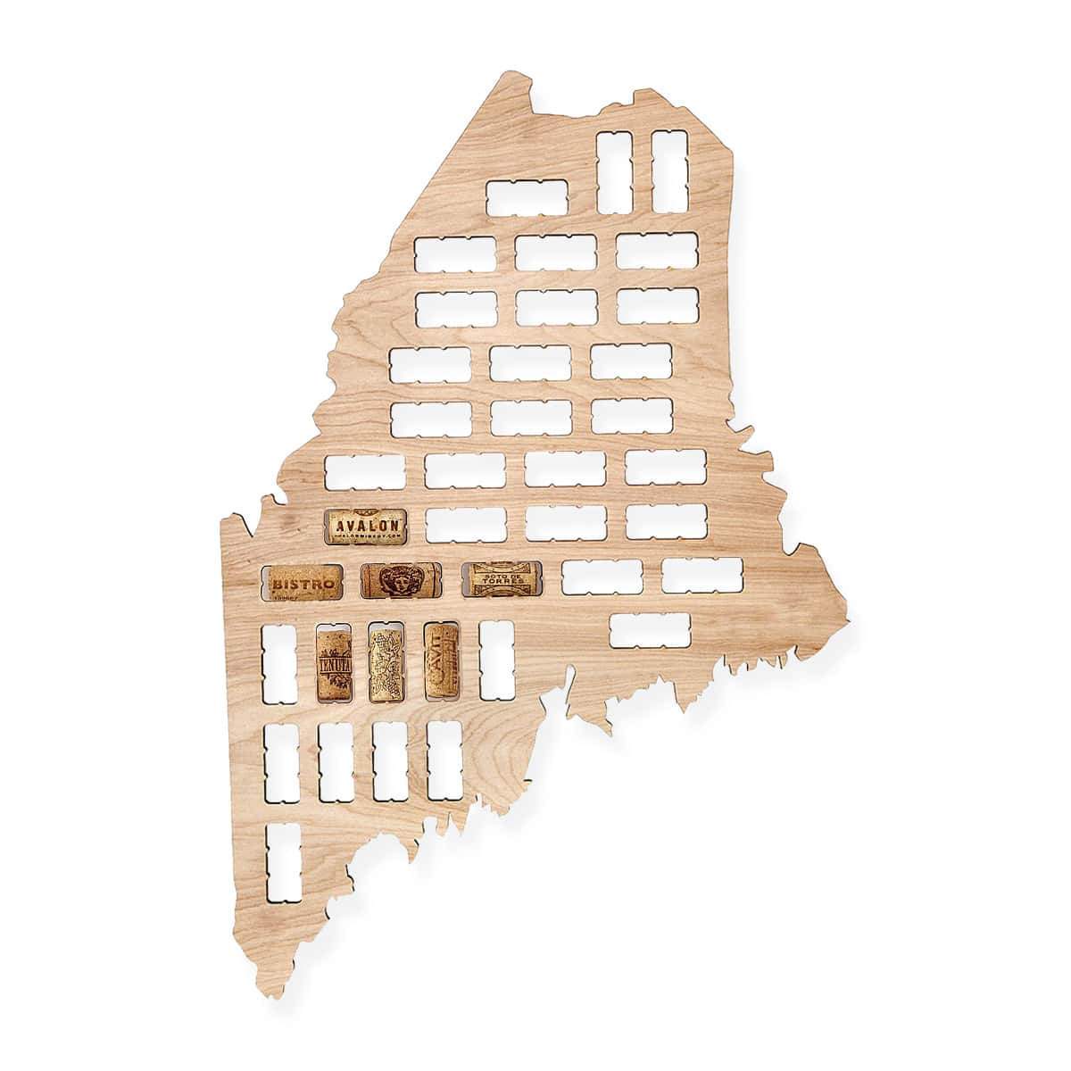 Maine Wine Cork Map
