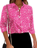 Zeagoo Womens Casual Button Up Tops Button Down Long Sleeve Floral Print Shirts Winter Casual Office Work Tunic