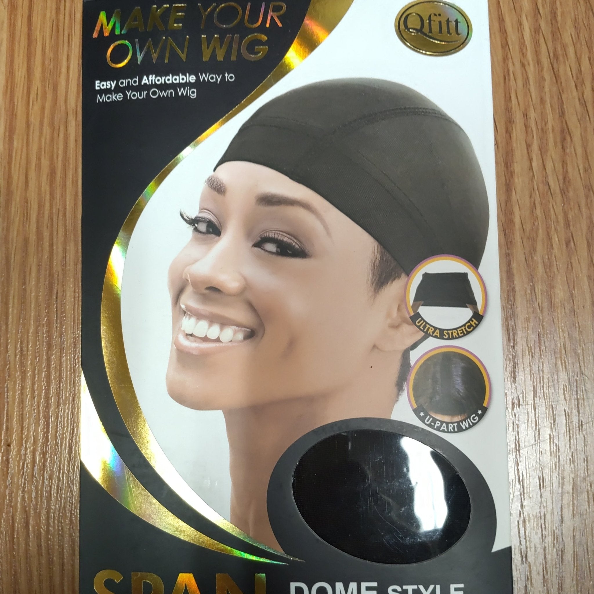 X-Large black span dome wig cap for wig making and protective styling