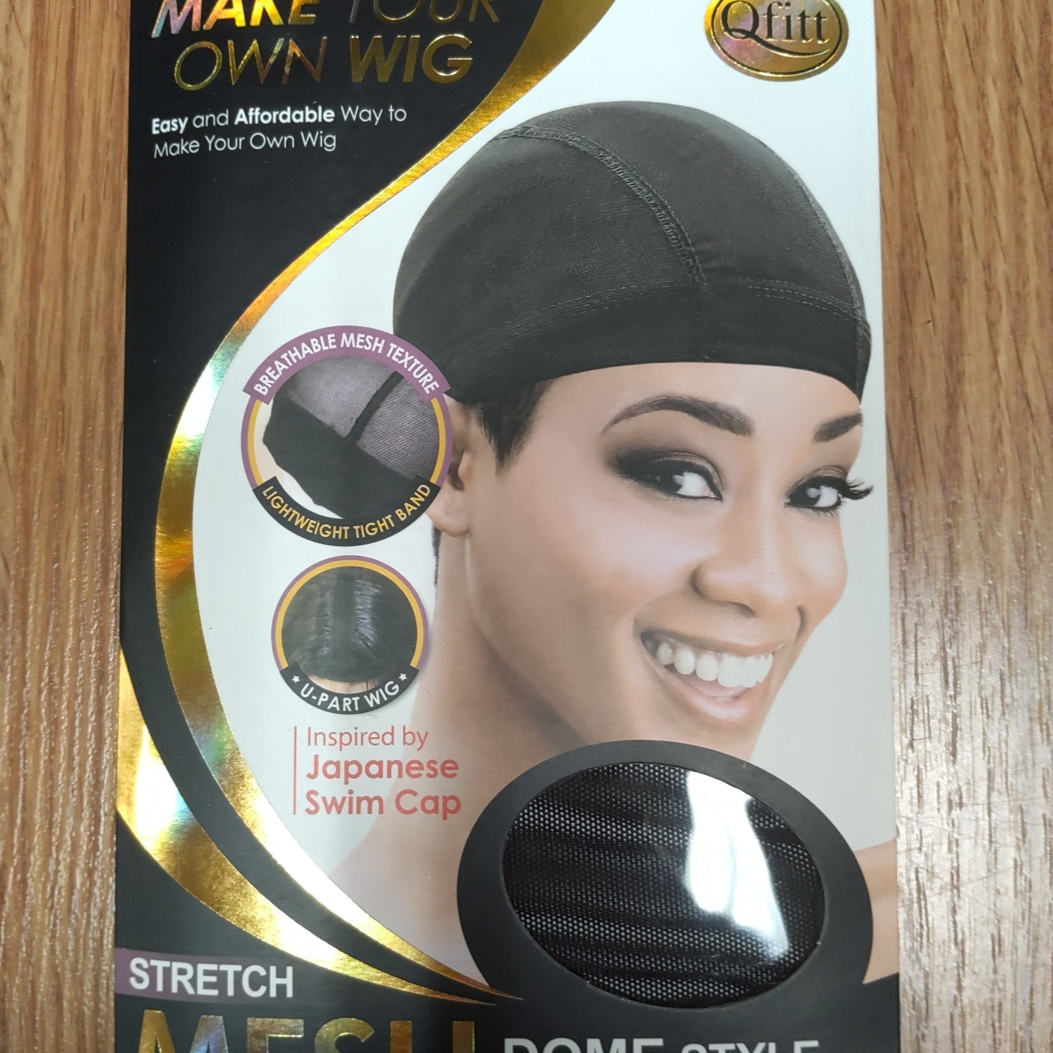 X-Large black mesh dome wig cap for comfortable, secure wig styling