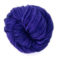 A skein of Malabrigo Chunky bulky weight Merino yarn showing rich, textured fiber