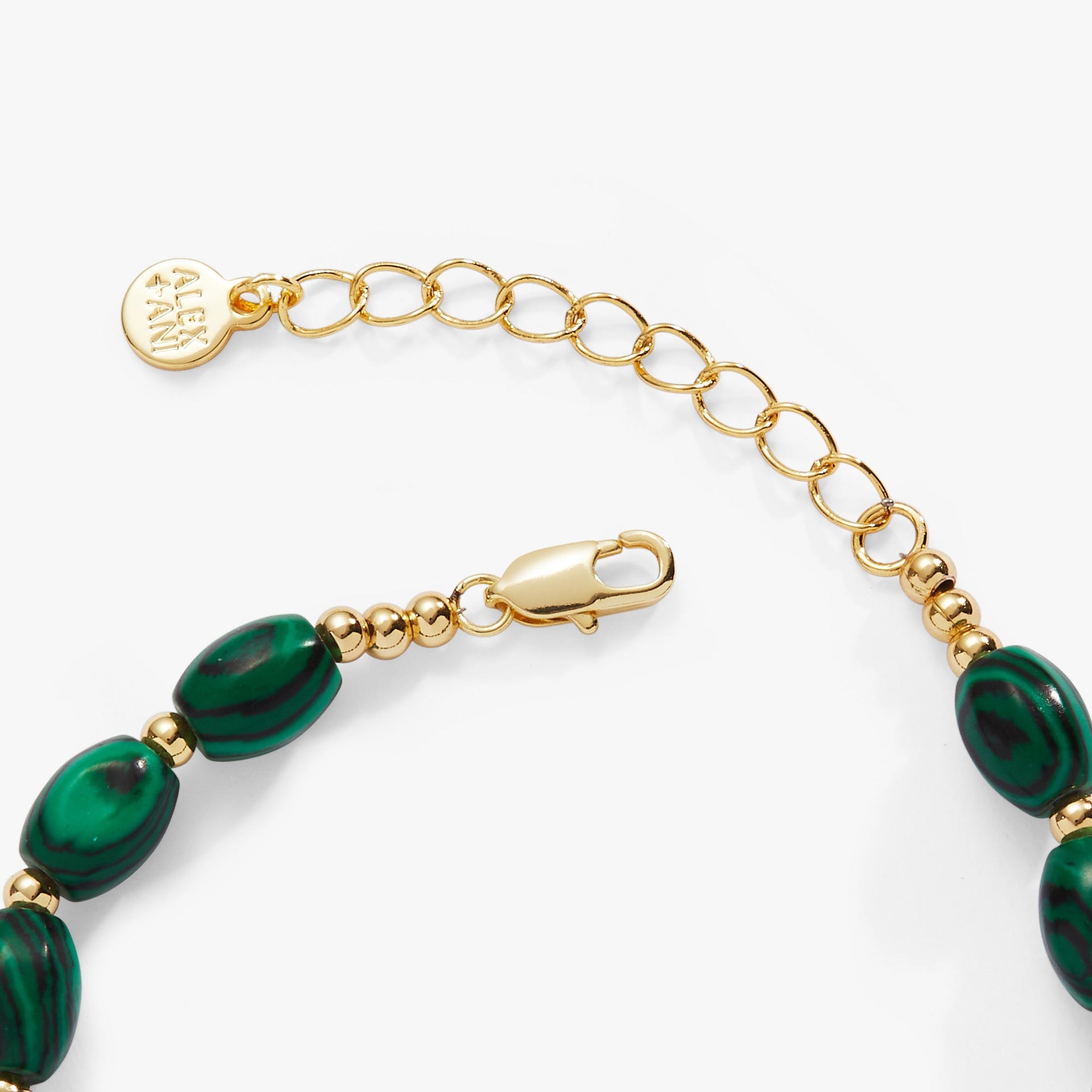 Malachite Yin-Yang and Moon Charm Spiritual Bangle