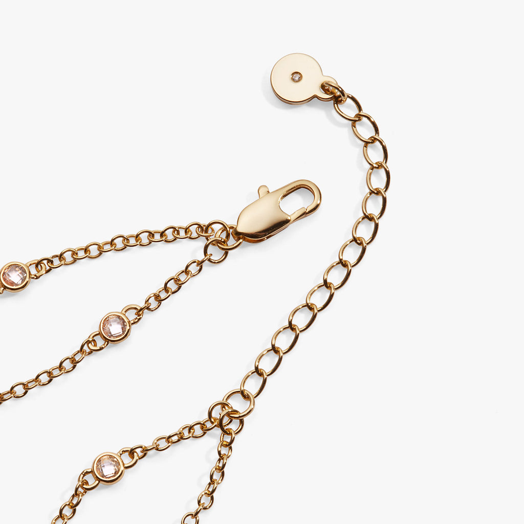 Mama Infinity Double Strand Crystal Chain Bracelet