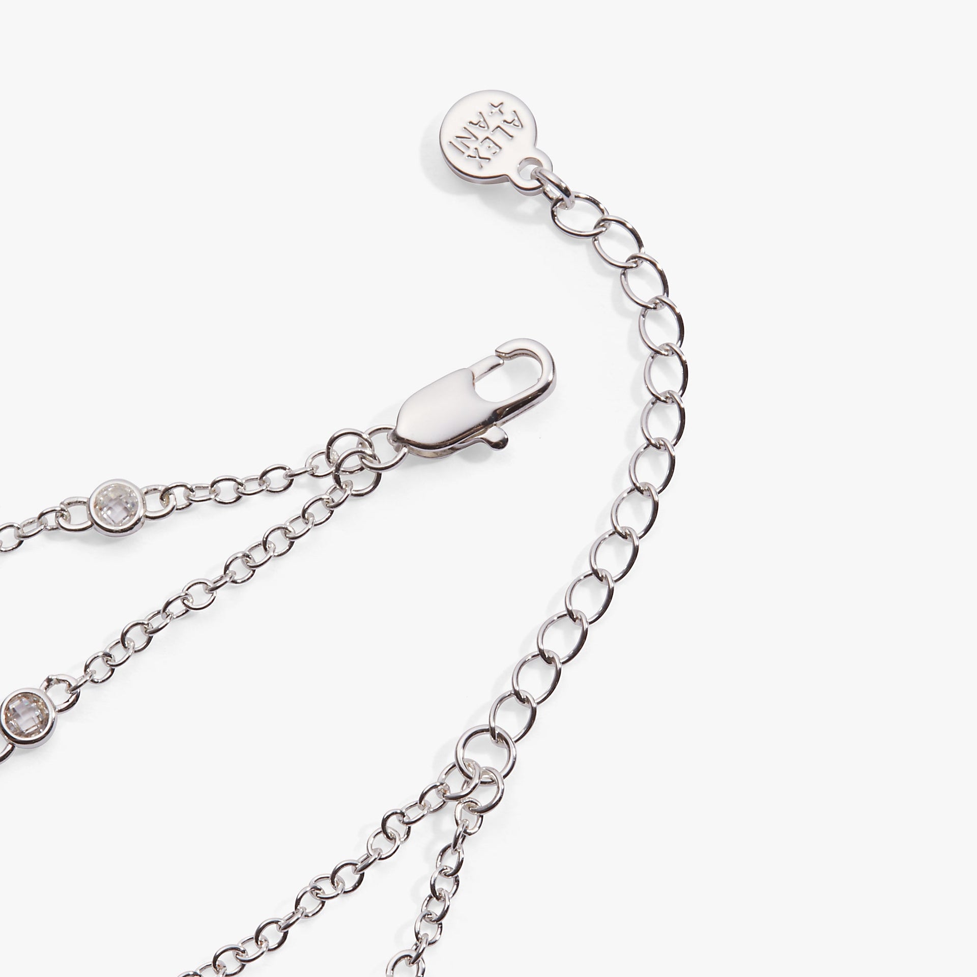 Mama Infinity Double Strand Crystal Chain Bracelet