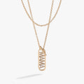 Mama pendant necklace with pavé crystals and functional toggle closure