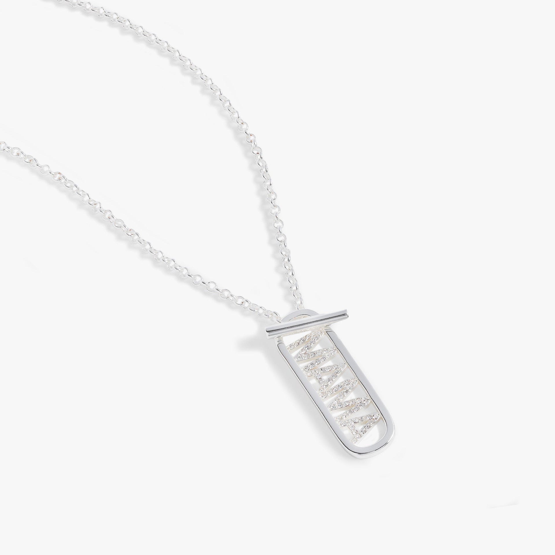 Convertible Mama Pavé Crystal Toggle Pendant Necklace