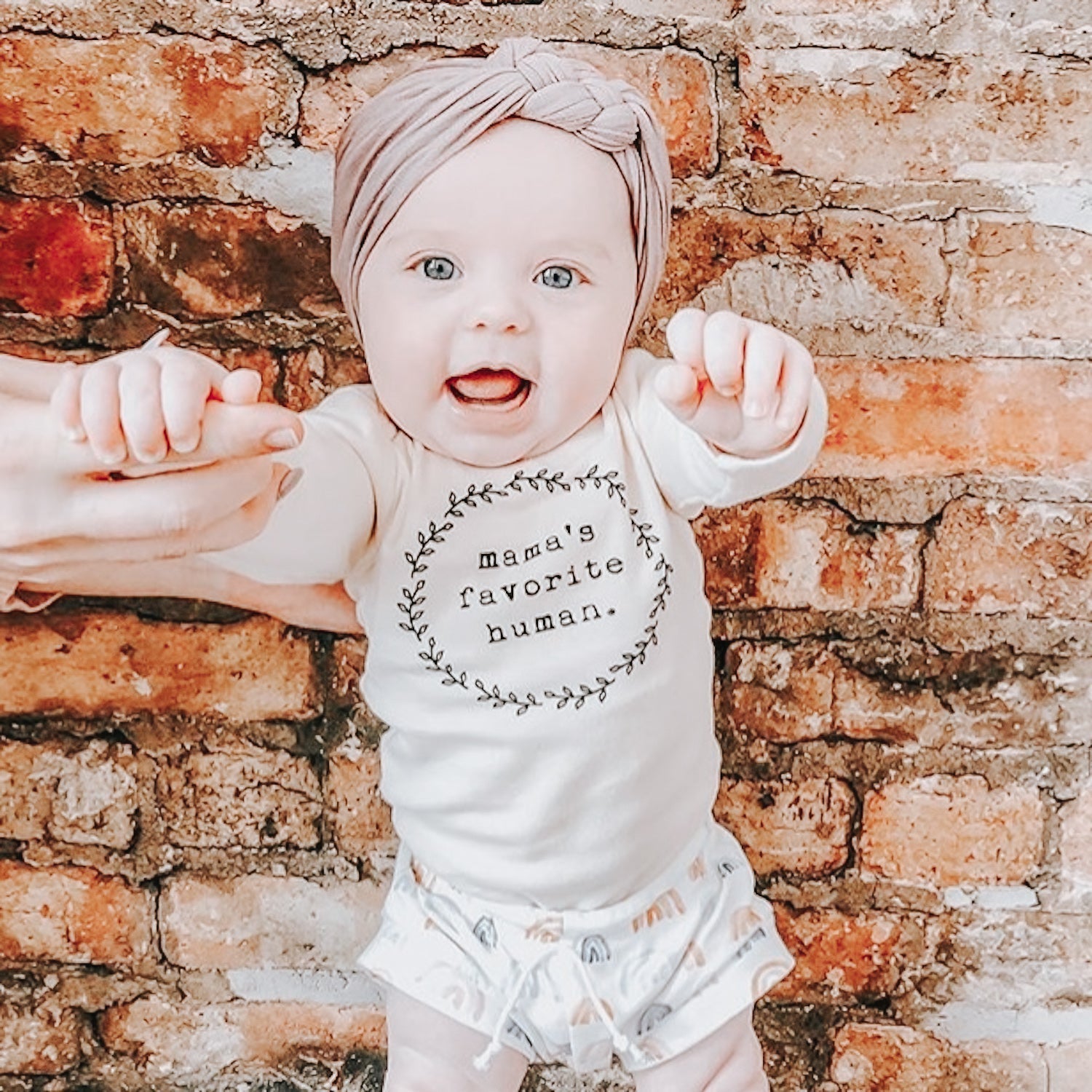 Mama's Favorite Human Organic Bodysuit Long Sleeve