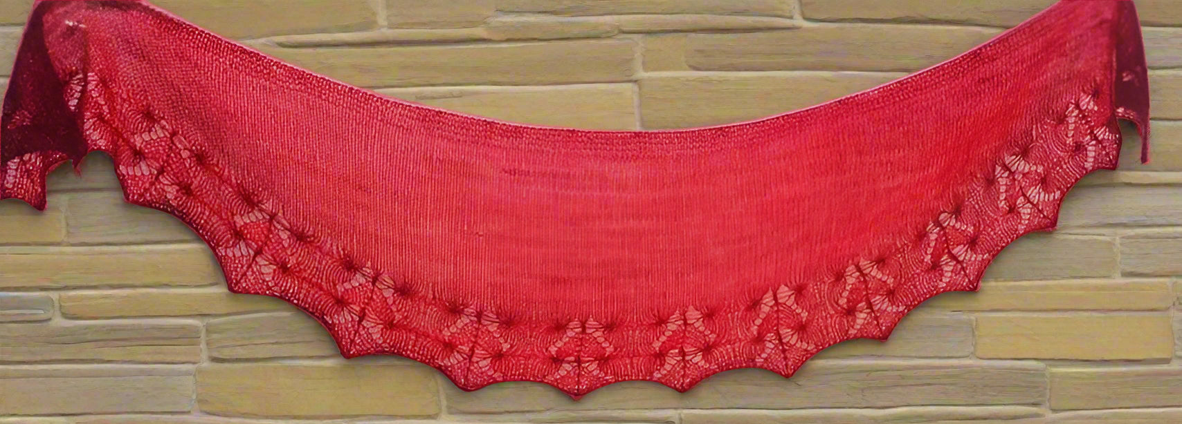 Mañanita Spring Shawl Pattern - Romantic Red Knit Wrap