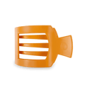 Large orange square hair clip in Mango for it! color