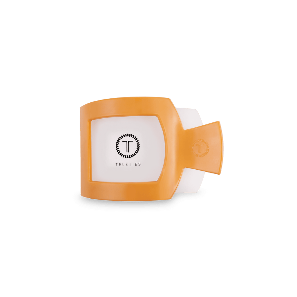 Small Flat Square Hair Clip in Mango for it! - Trendy Accessory