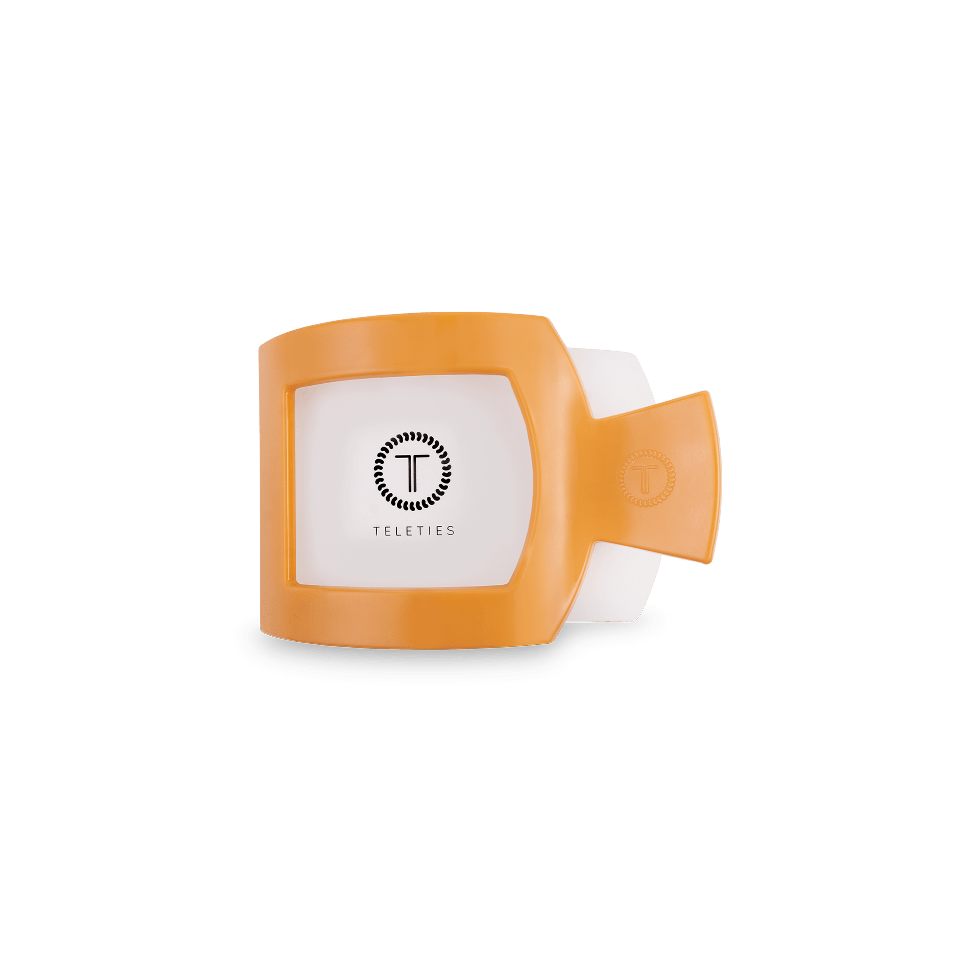 Small Flat Square Hair Clip in Mango for it! - Trendy Accessory