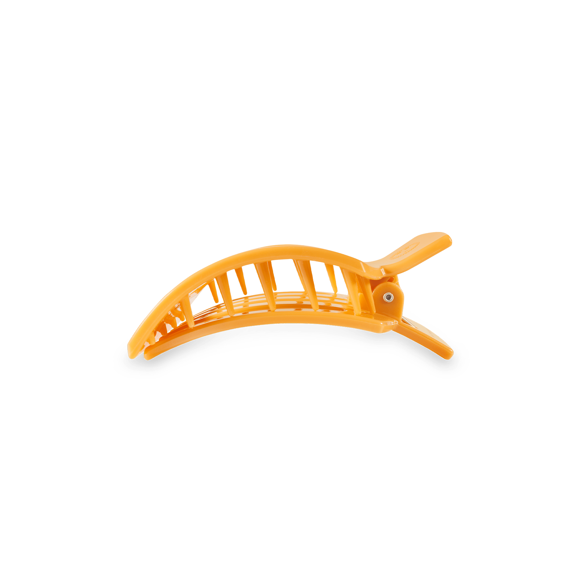 Small Flat Square Hair Clip in Mango for it! - Trendy Accessory