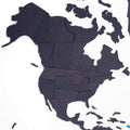 3D Wooden World Map Midnight - Modern Minimalist Wall Art