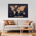 Map on Board LED 2.0 Cork Illuminated World Map Wall Decor
