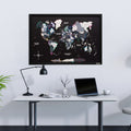 Nordik LED Wooden World Map Wall Art - Minimalist Cork Decor