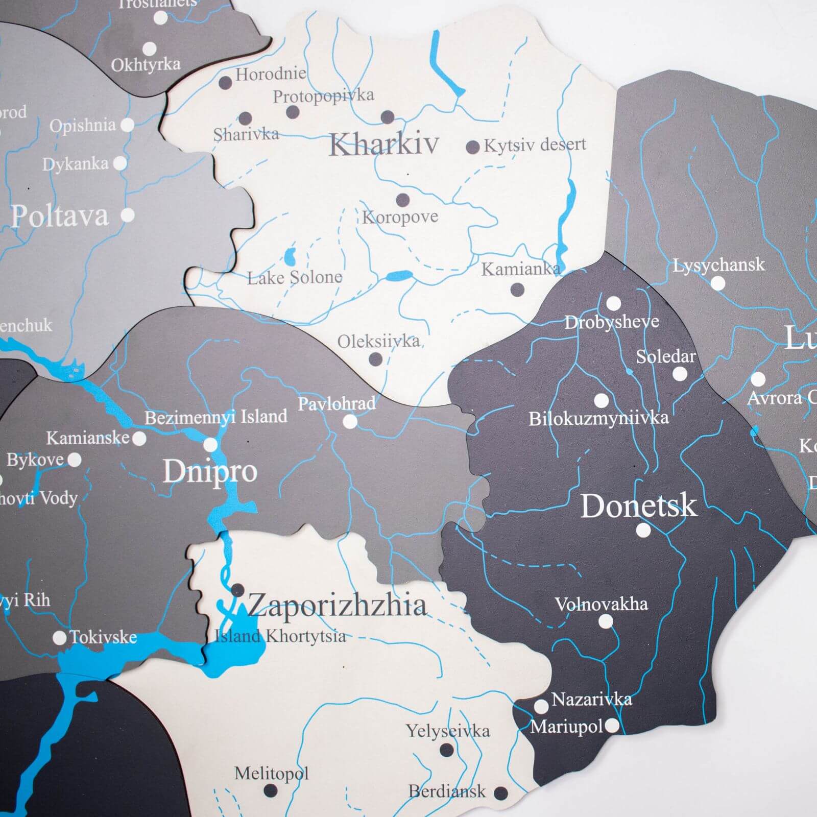 Wooden Map of Ukraine Nordik – Scandinavian Birch Wall Decor