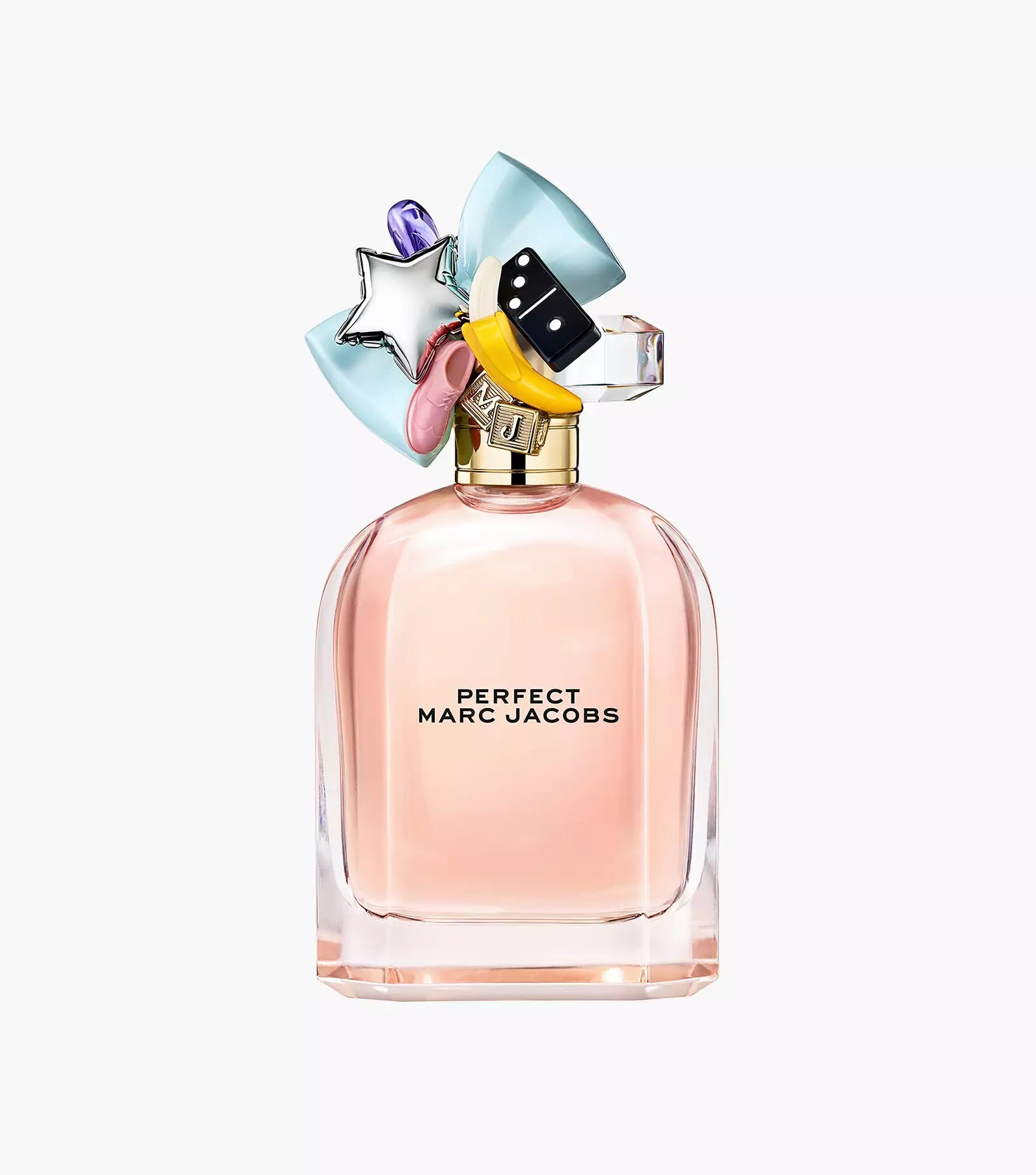 A 3.3 OZ bottle of Marc Jacobs Perfect Eau de Parfum with a playful and feminine design.