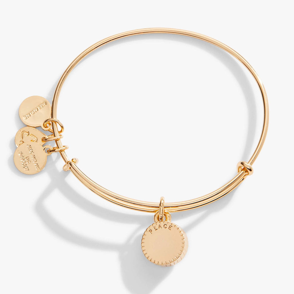 March Birthstone Aquamarine Crystal Charm Bangle