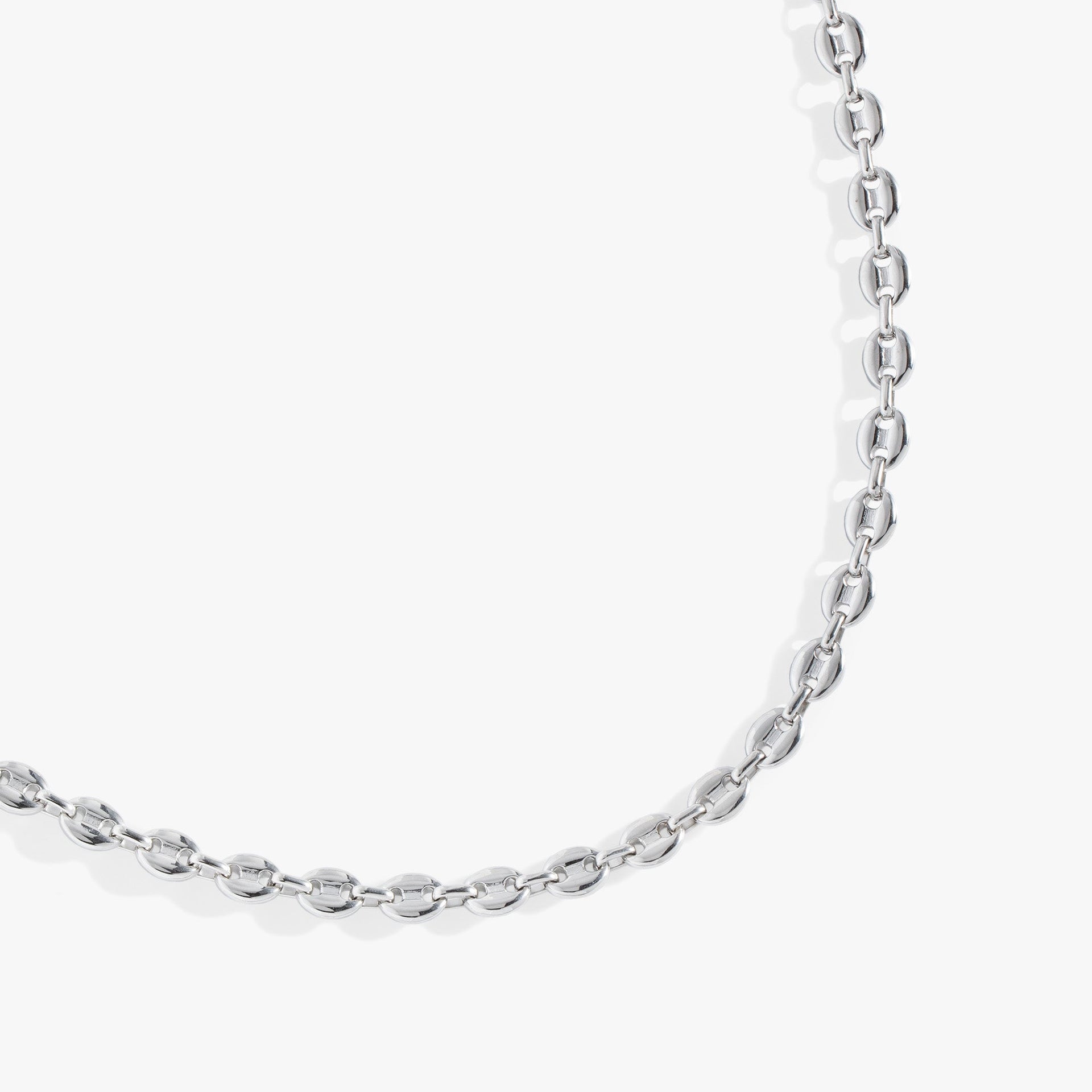 Stainless Steel Mariner Chain Necklace - Bold Interlocking Links
