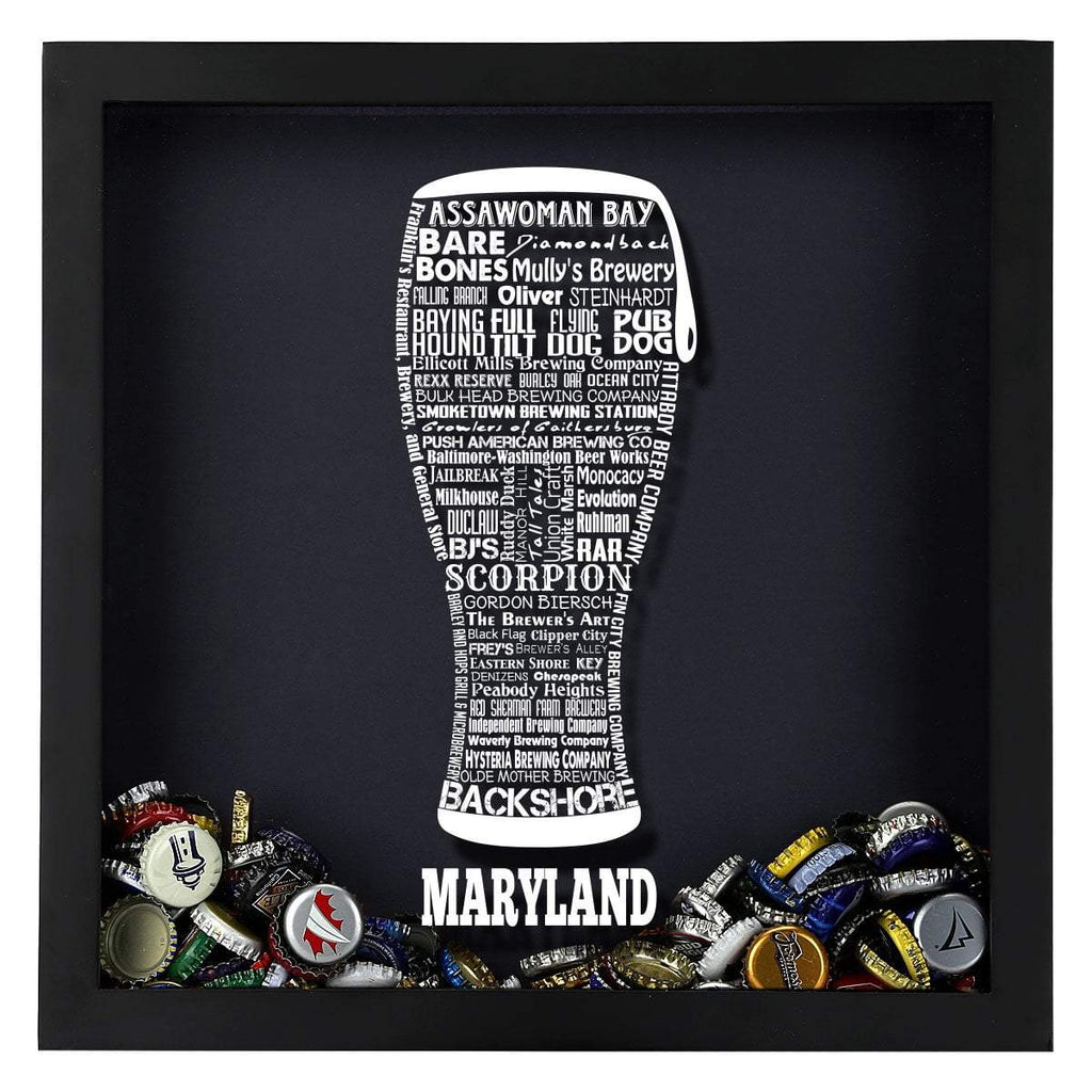 Maryland Beer Typography Shadow Box