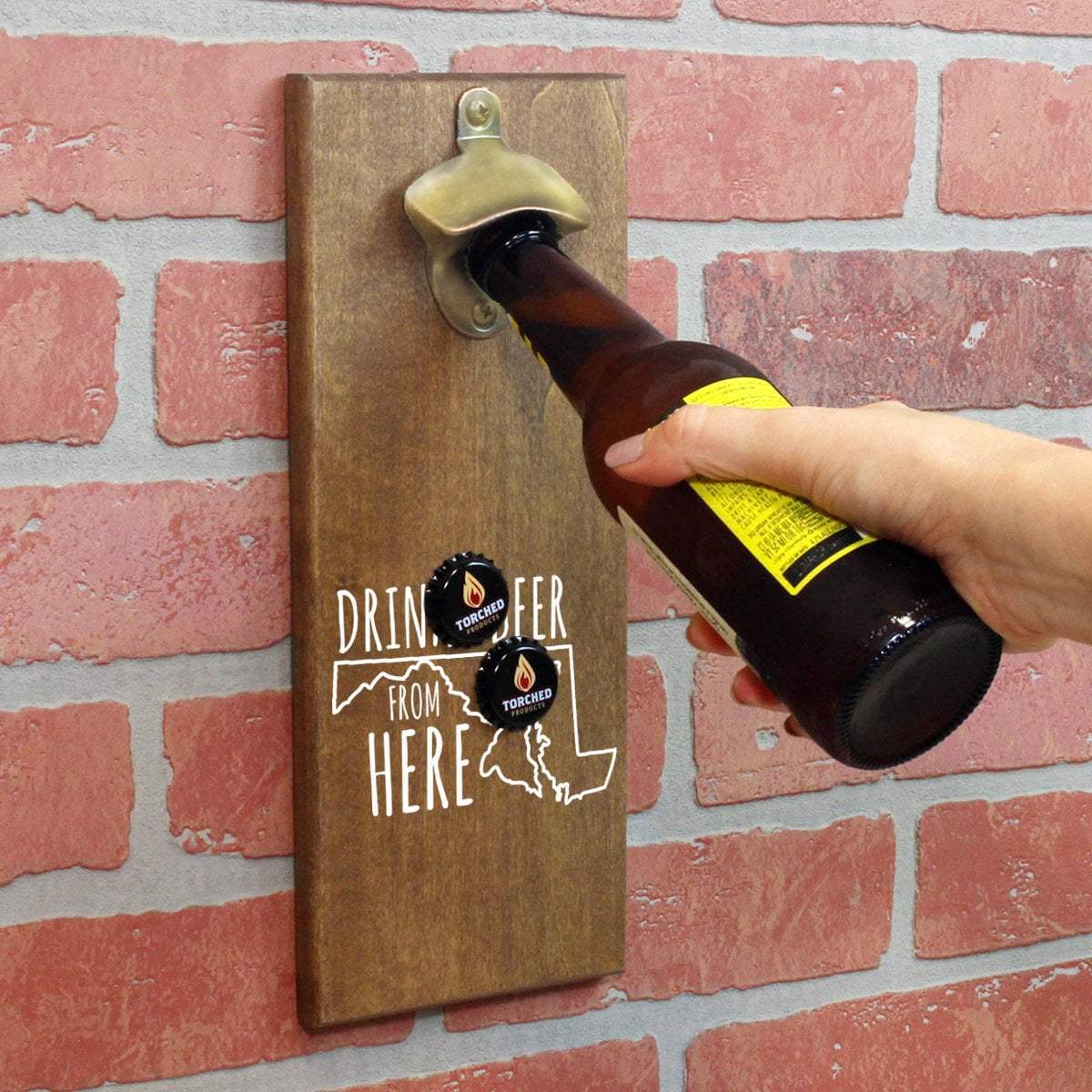 Maryland Drink Beer From Here Cap Catching Magnetic Bottle Opener