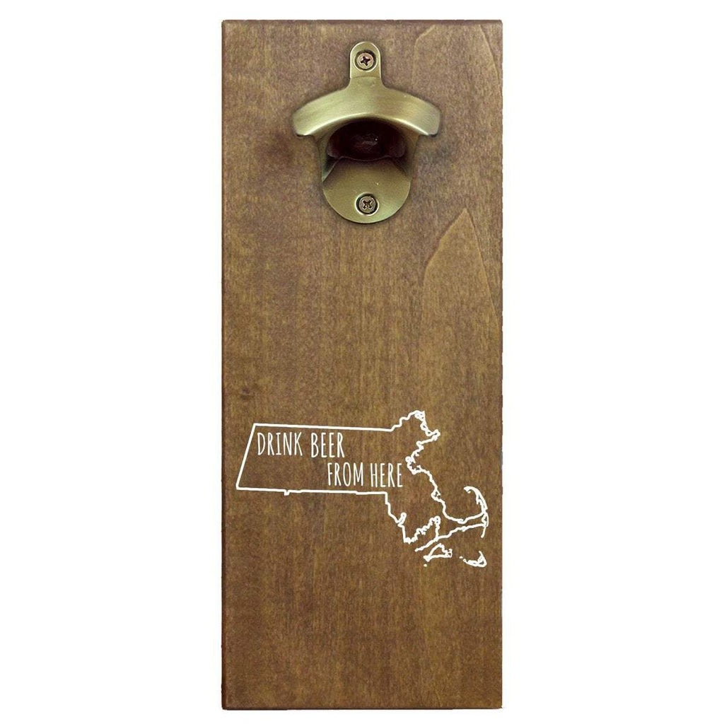 Massachusetts Drink Beer From Here Cap Catching Magnetic Bottle Opener