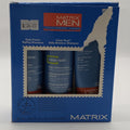 Matrix Men Style Control System professional styling gel bottle in blue and orange branding