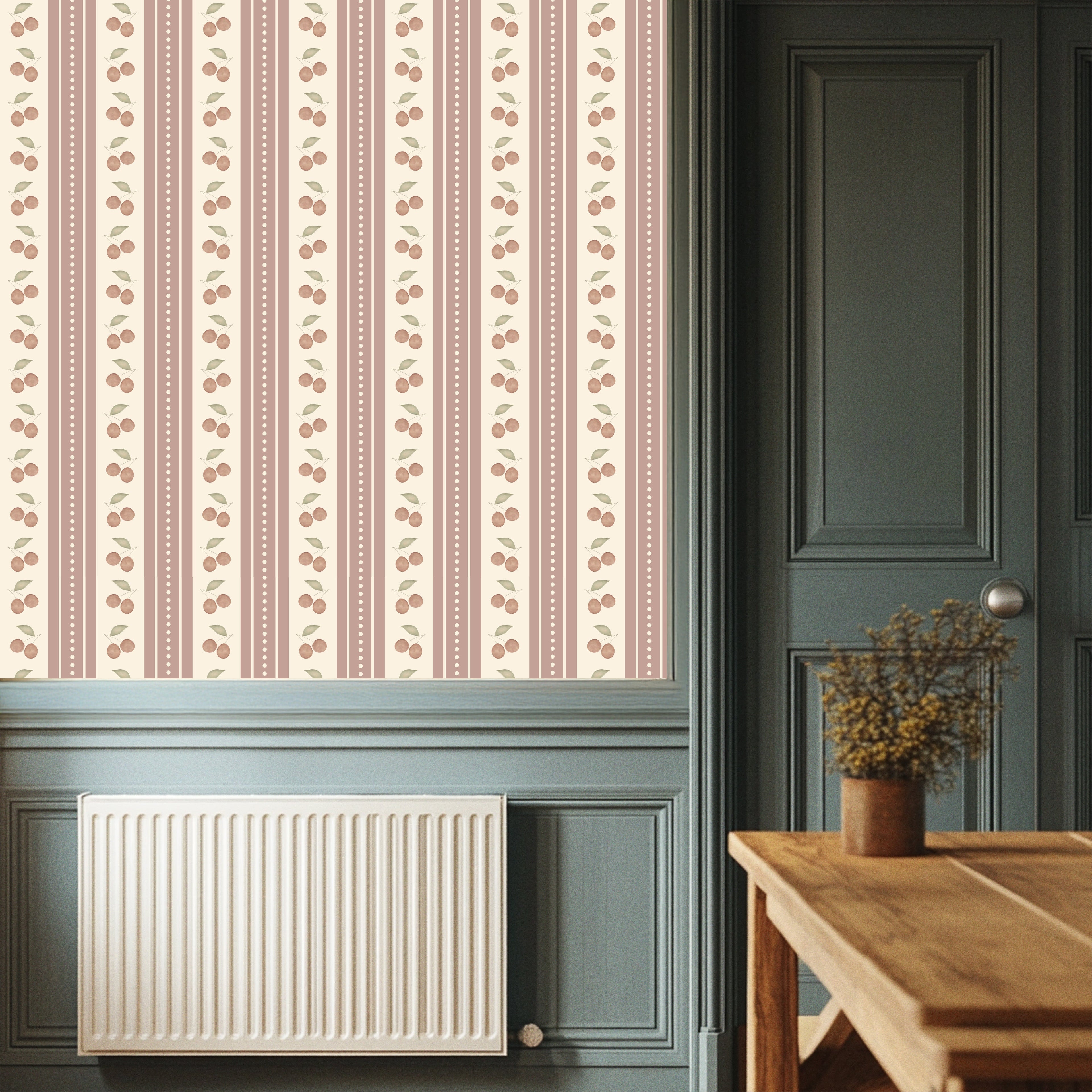 Arista Peel and Stick Wallpaper – Blush Pink, Cream & Sage Green