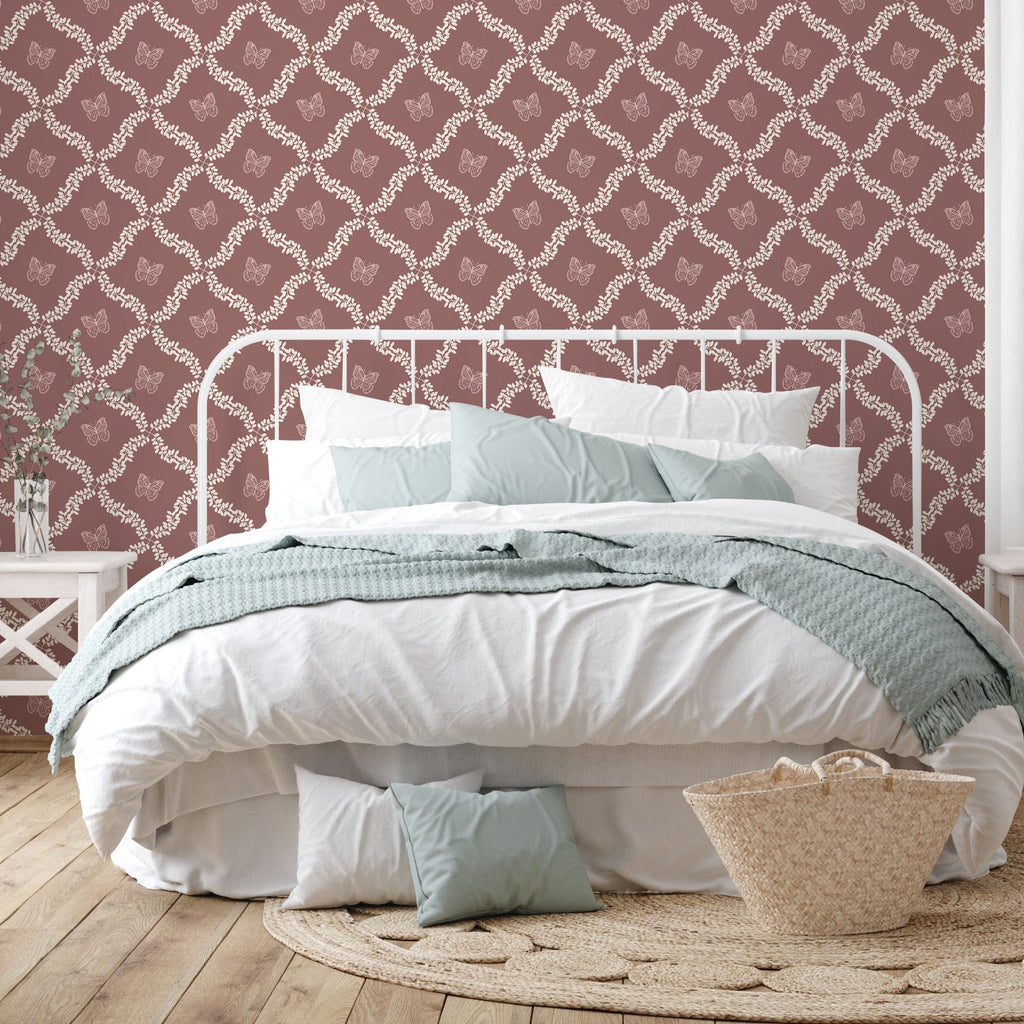 Reverie wallpaper print by Fede Volpato displayed on a smooth indoor wall