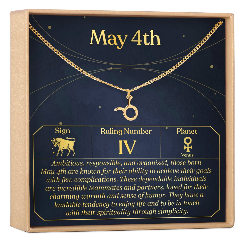 May 4th Taurus Necklace