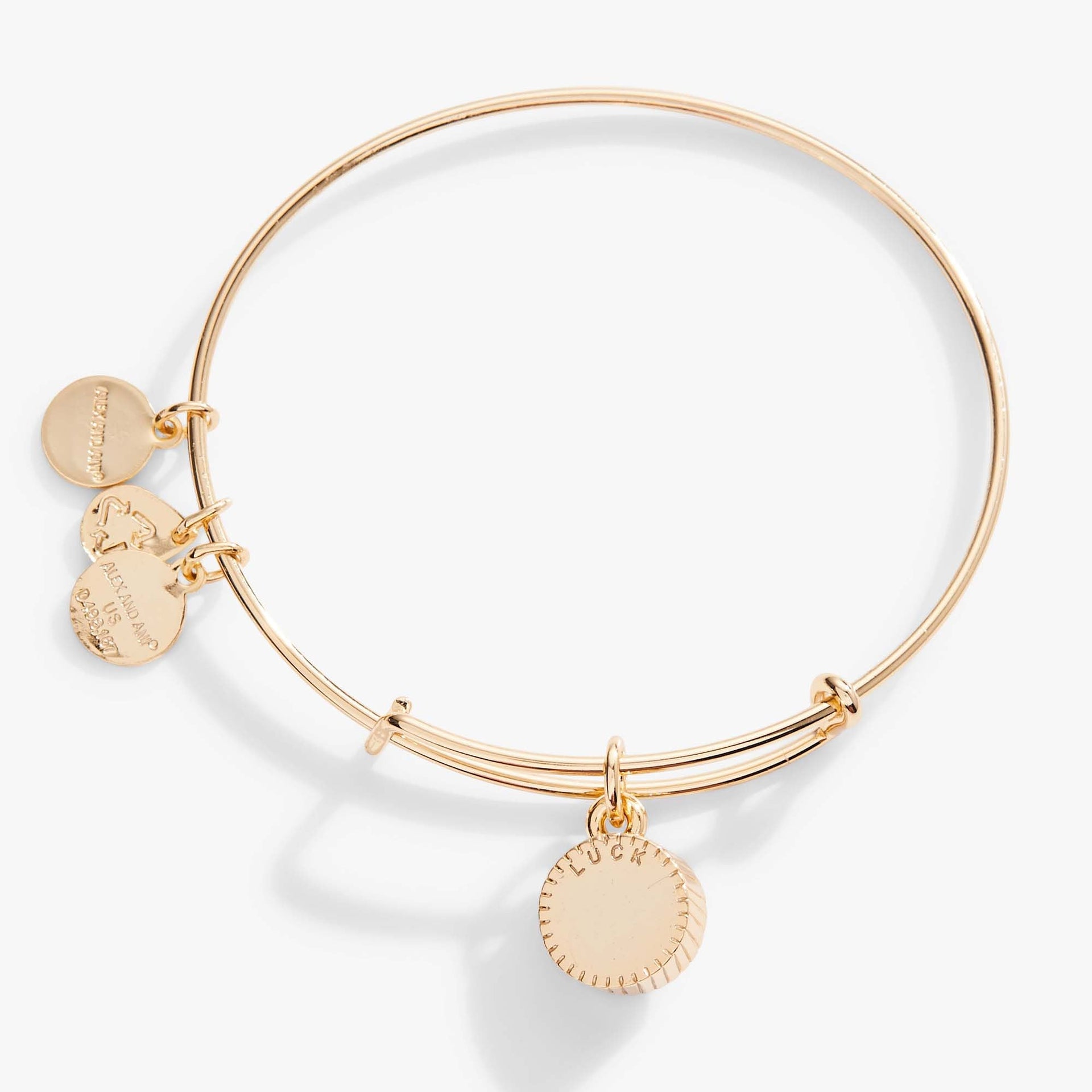 May Birthstone Charm Bangle with Emerald Crystal