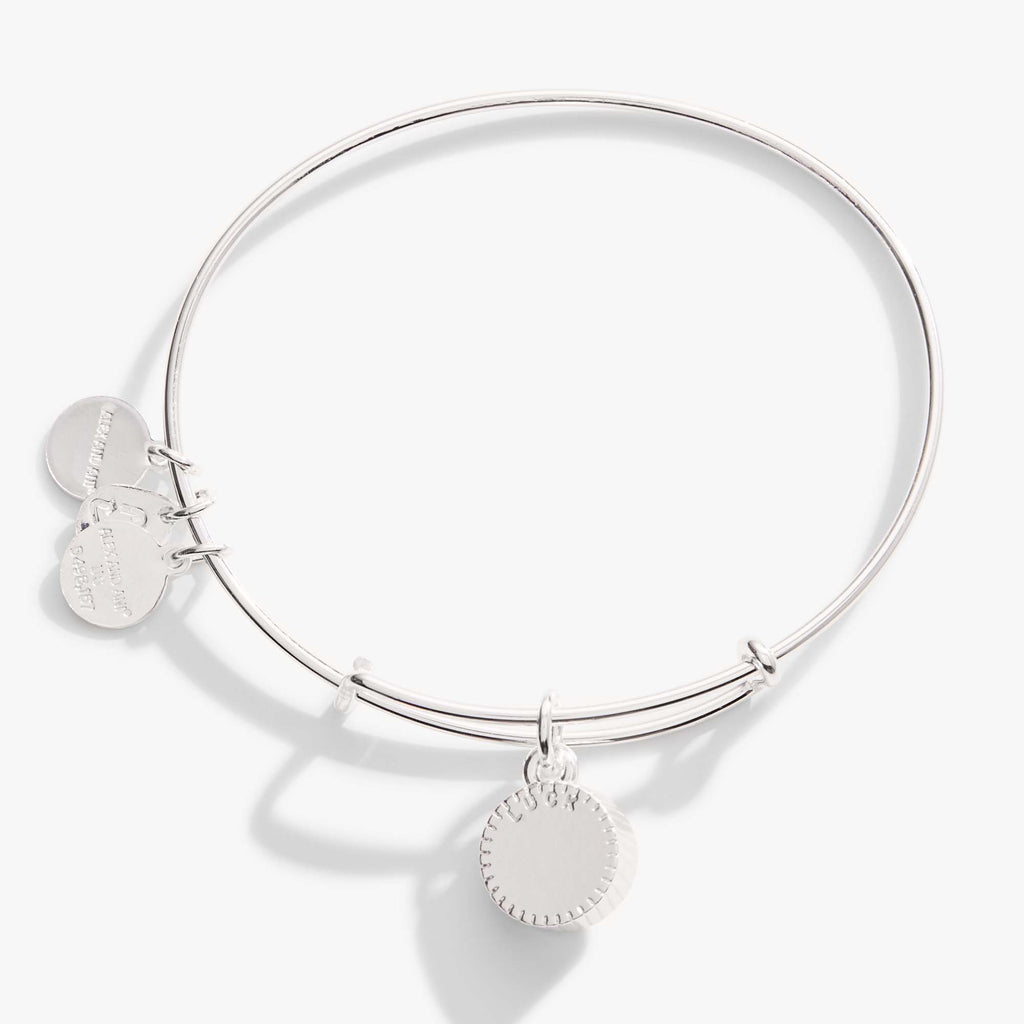 May Birthstone Charm Bangle with Emerald Crystal