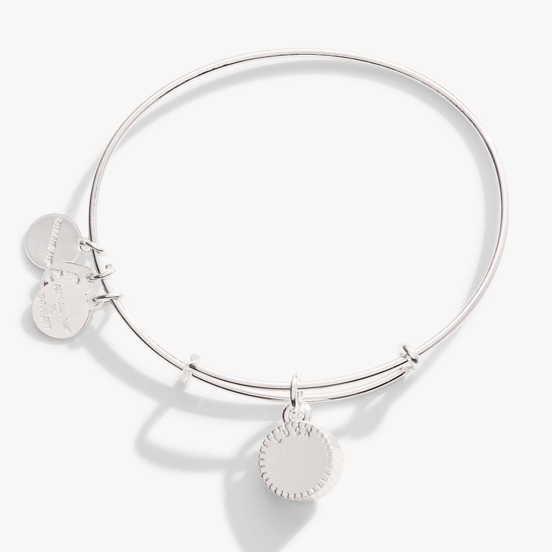 May Birthstone Charm Bangle with Emerald Crystal
